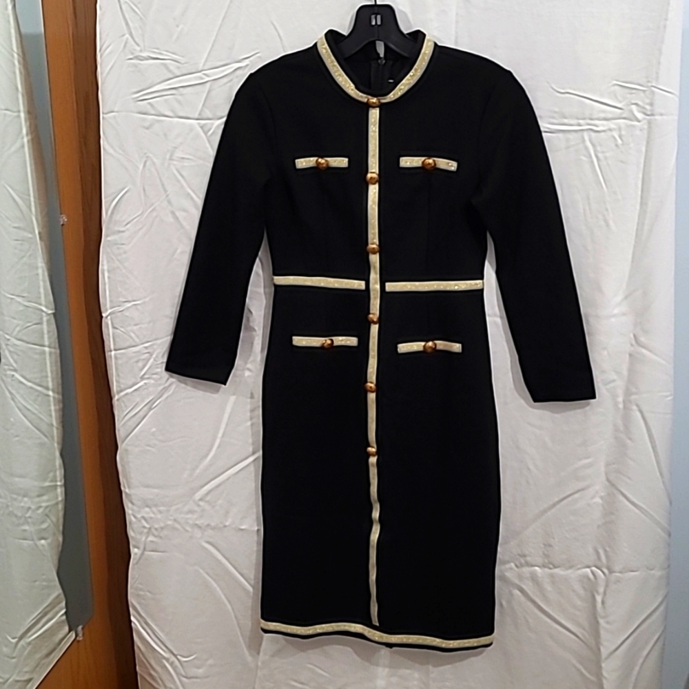 Women's Kaimilan Black Sheath Dress Size 2